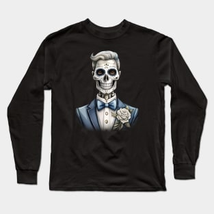 Sugar Skull Groom 2 Long Sleeve T-Shirt